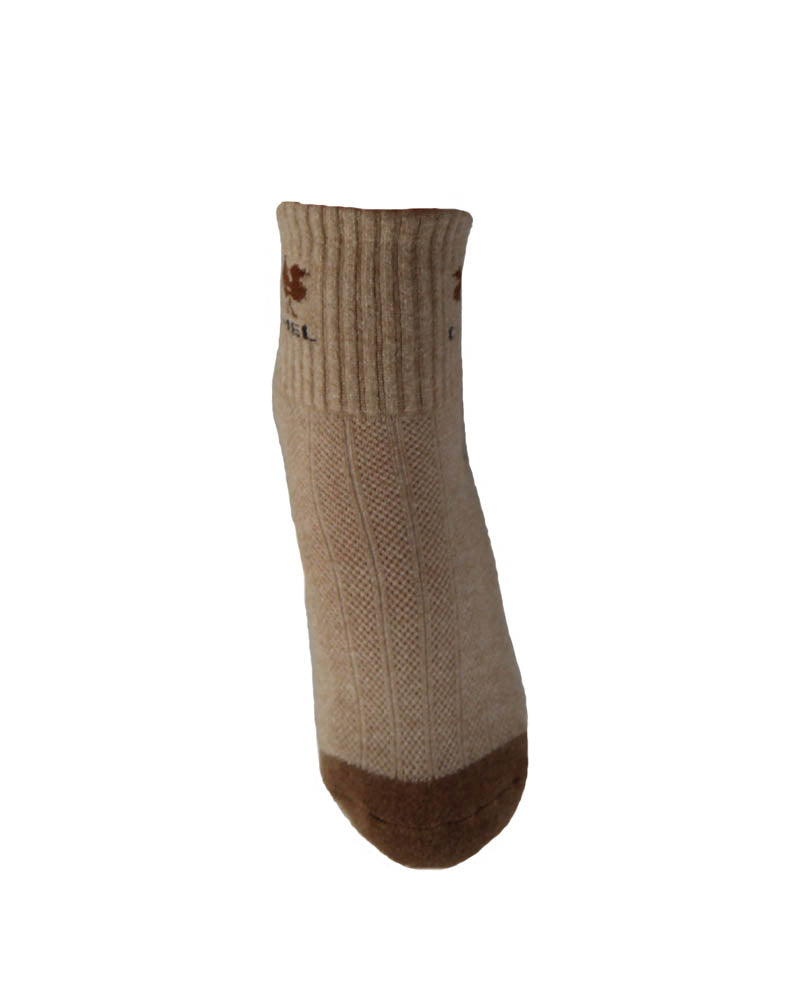 Camel-Wollsocken Beige Einheitsgröße