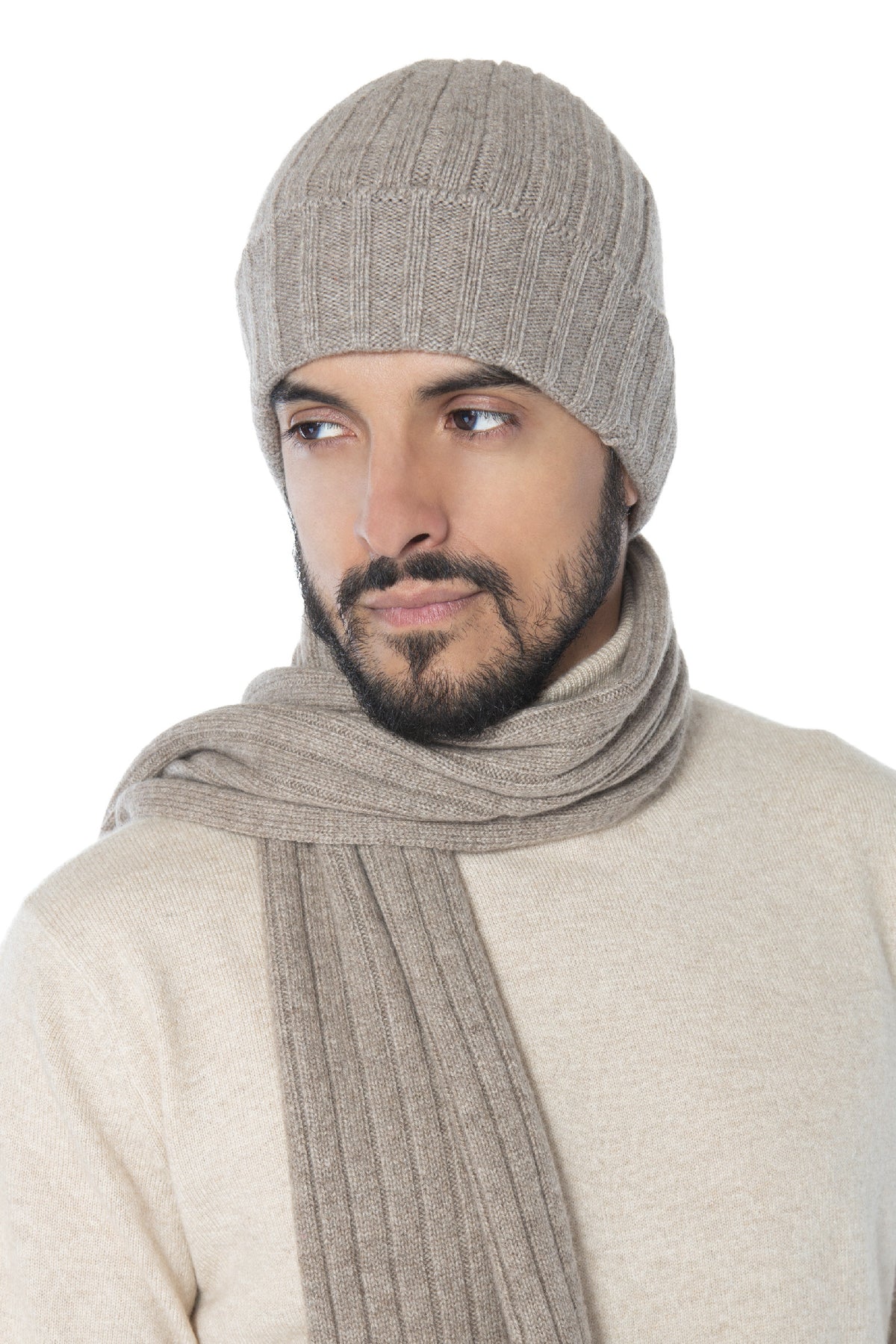 Geschenkset Kerim: Mütze, Handschuhe und Schal aus 100 % Kaschmir