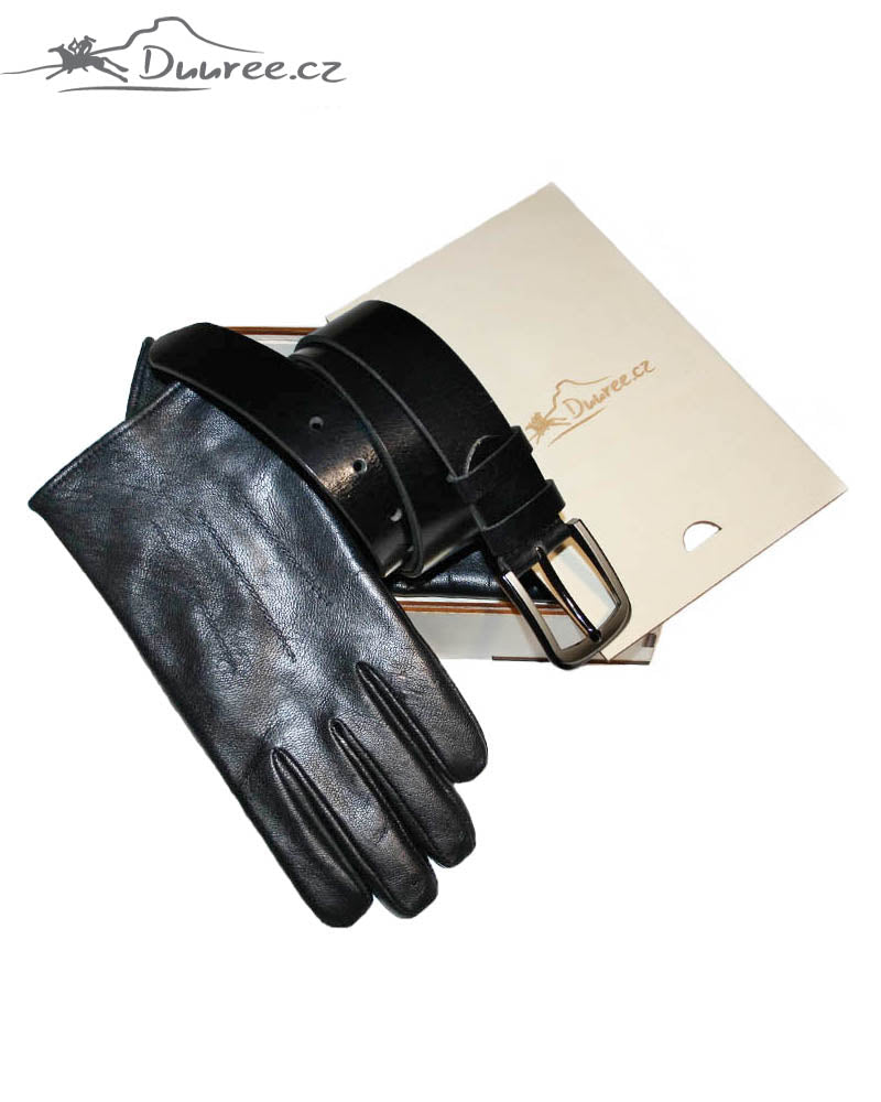 Geschenkset Herren-Handschuhe und Gürtel